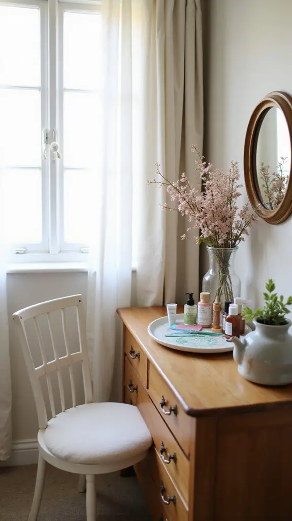 vintage dresser vanity transformation
