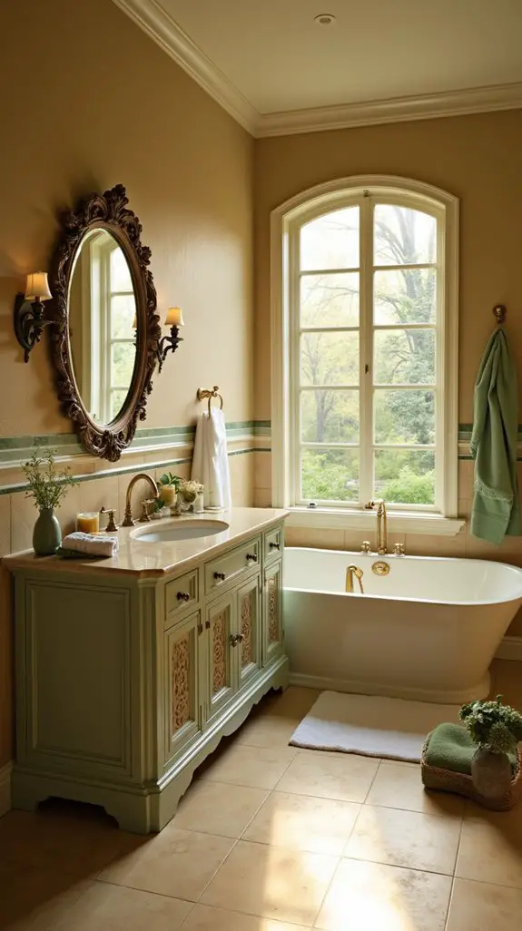 warm lighting enhances bathrooms