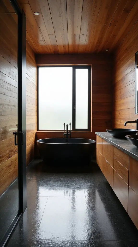 wood and black elegance