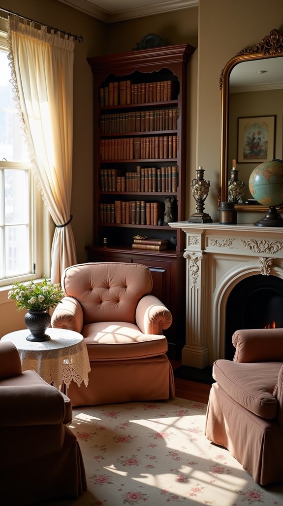 antique books enhance decor