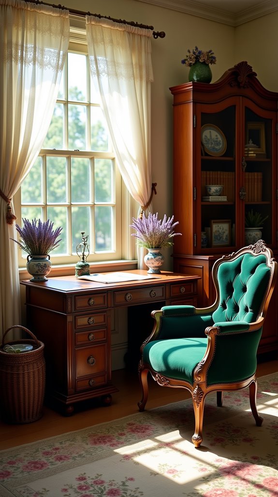 antique furniture enhances decor