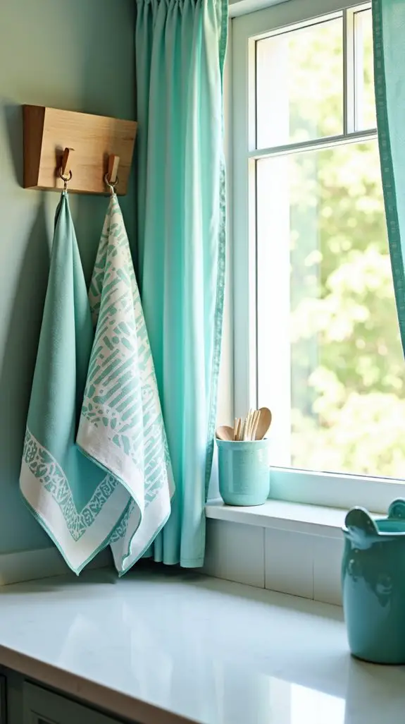 aqua kitchen textile inspiration