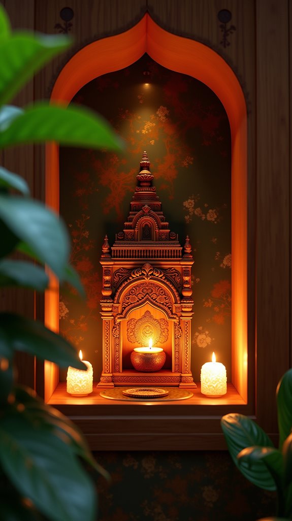 artistic pooja space design