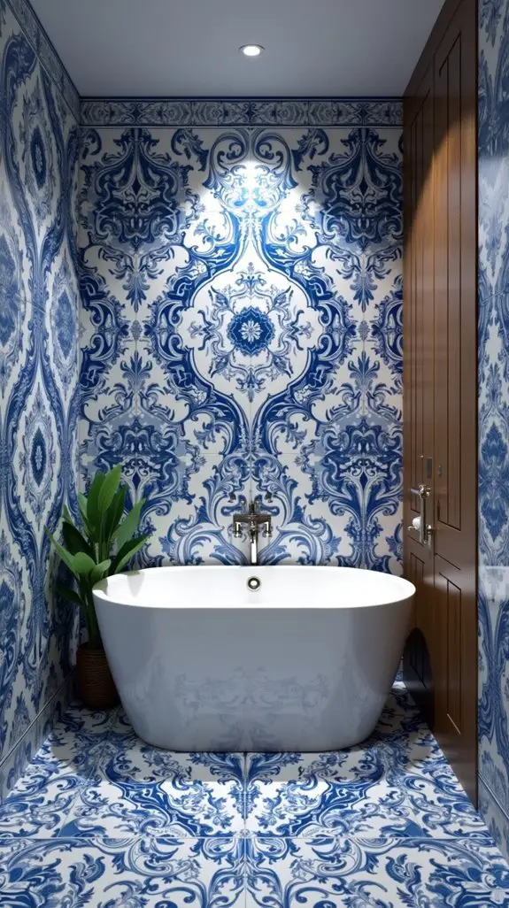 blue and white elegance