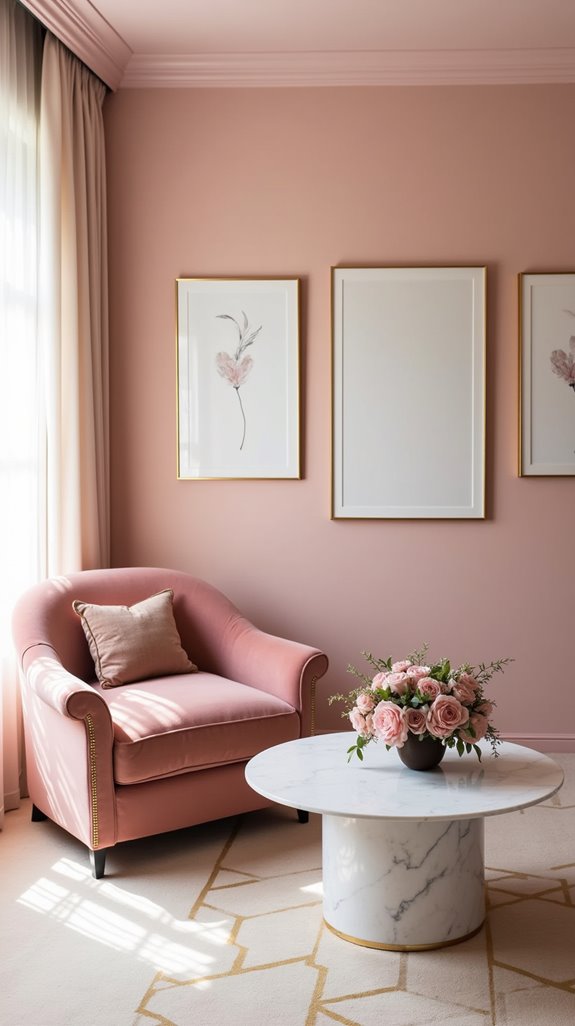 blush tones create serenity