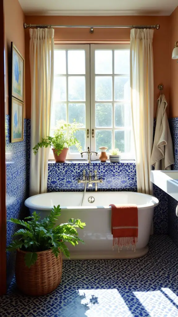 bohemian blue earth tones