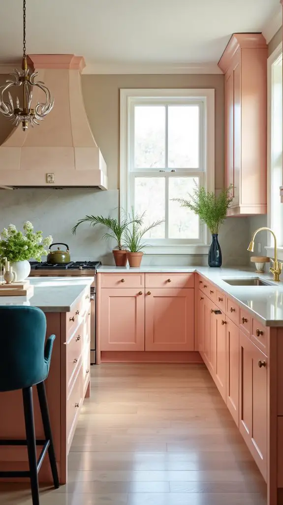 bold accents enhance peach