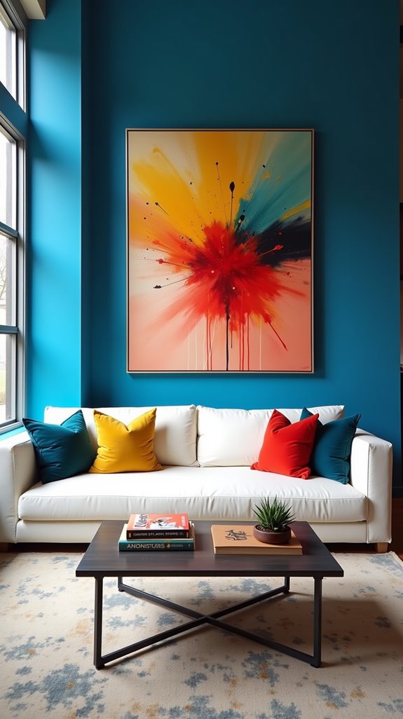 bold artwork enhances spaces