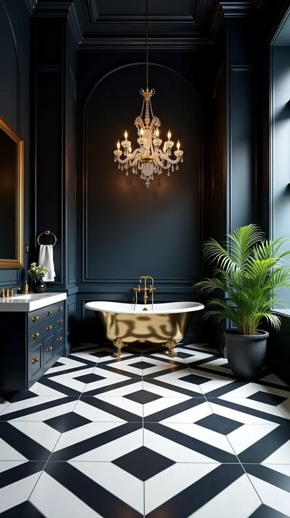 bold patterns enhance bathrooms