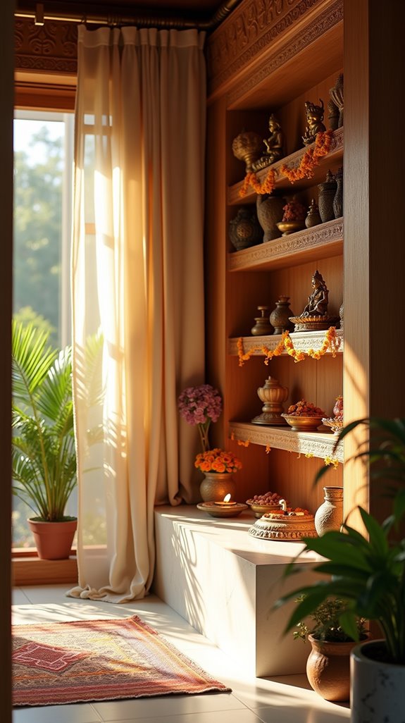 bright and serene pooja space