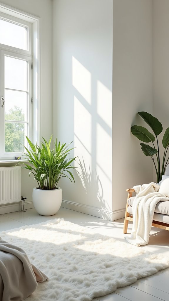 bright white for spaciousness