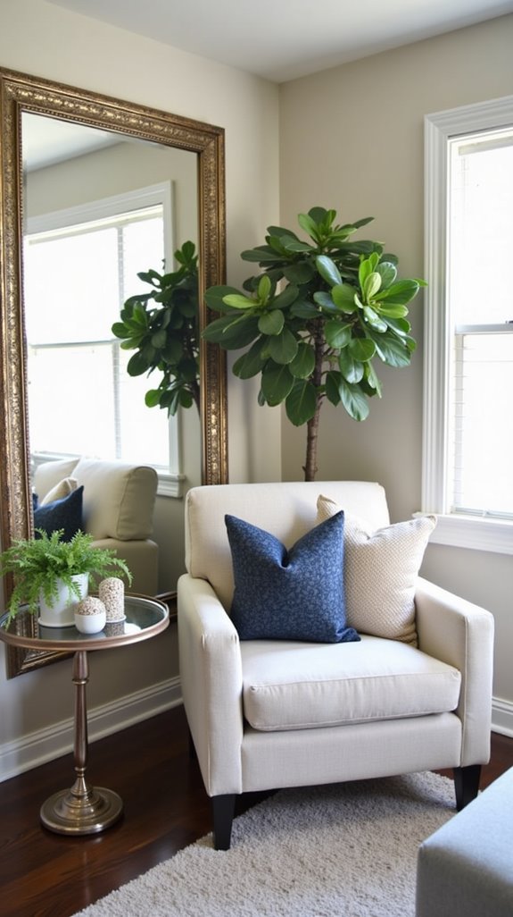 brighten with large mirror