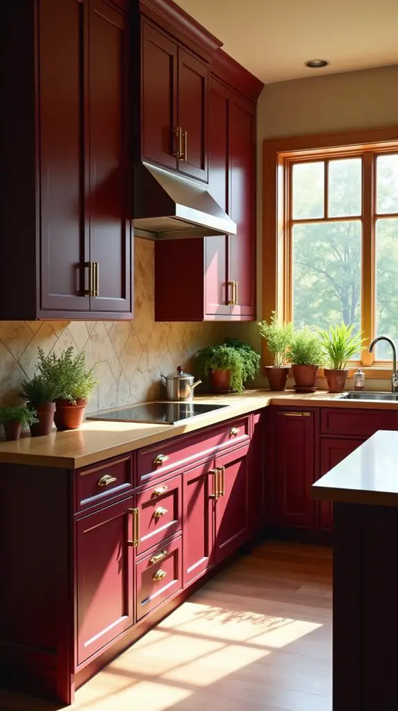 burgundy and earthy harmony