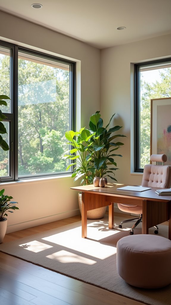 calm organized inspiring workspace