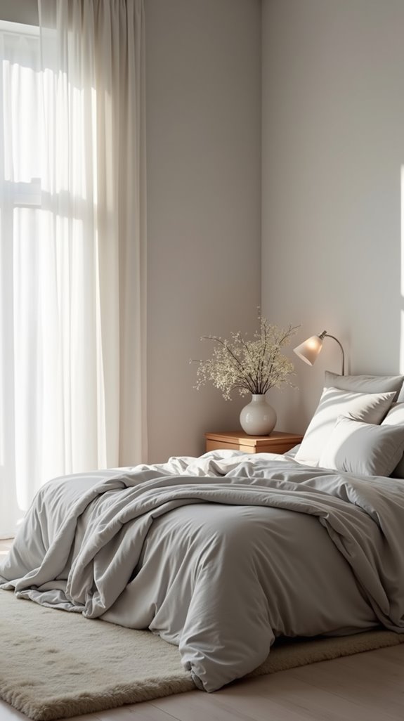 calming light grey accents