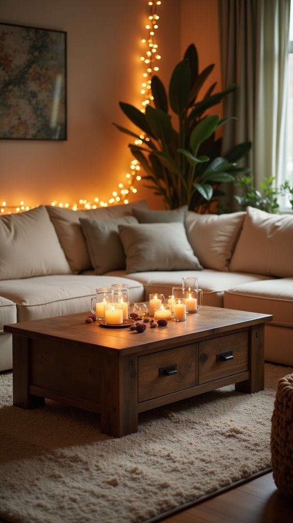 candlelight enhances living ambiance