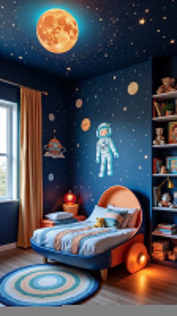 celestial themed bedroom transformation