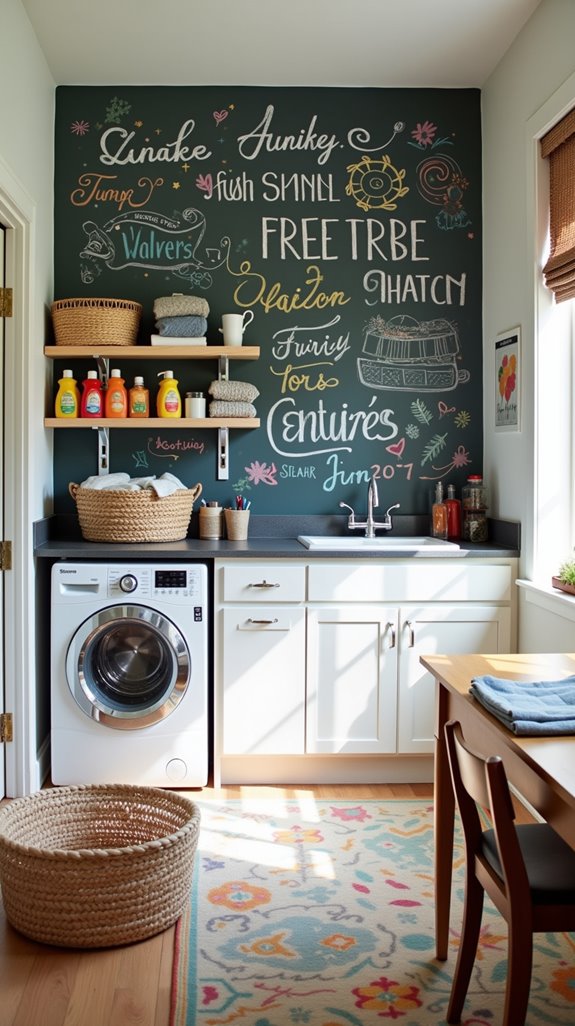 chalkboard wall for organization