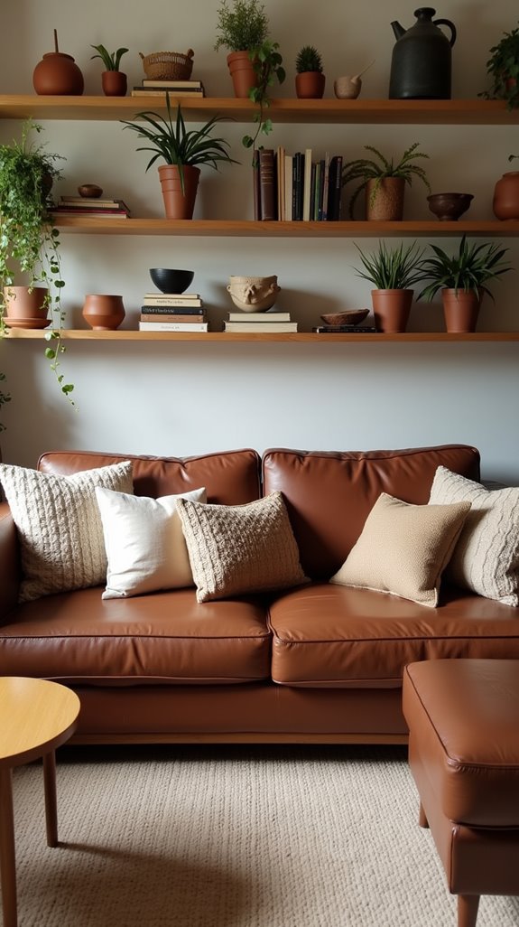 charming open shelving decor