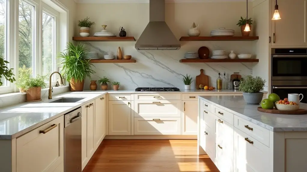 chic cream shaker kitchens