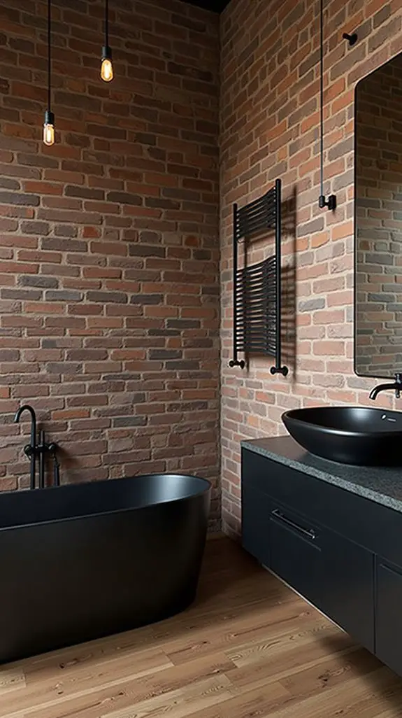 chic industrial bathroom design