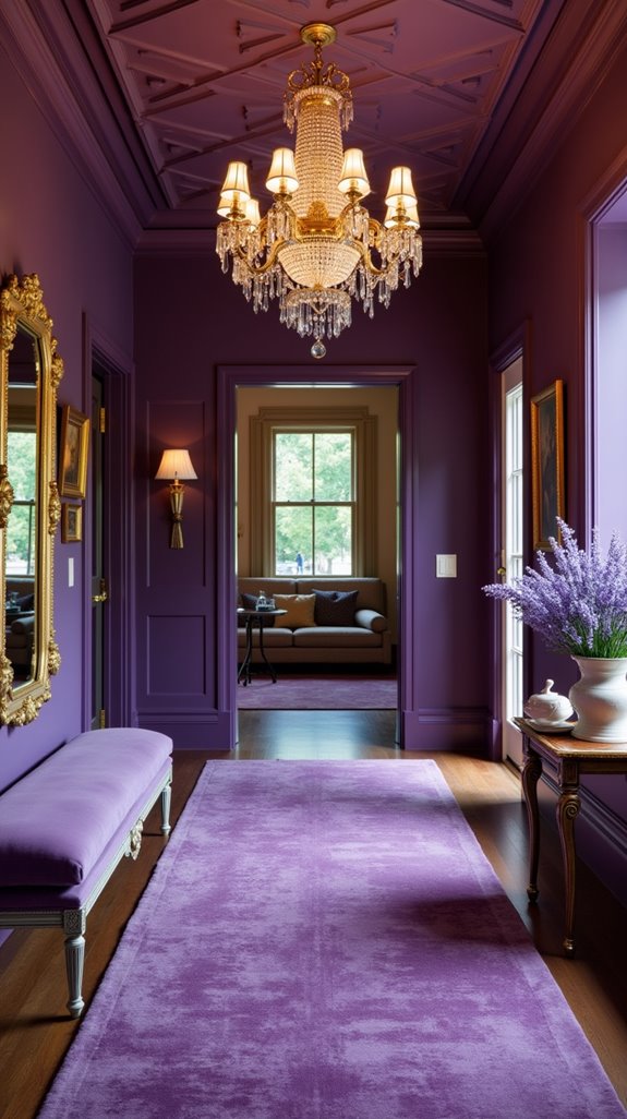 chic purple entryway transformation