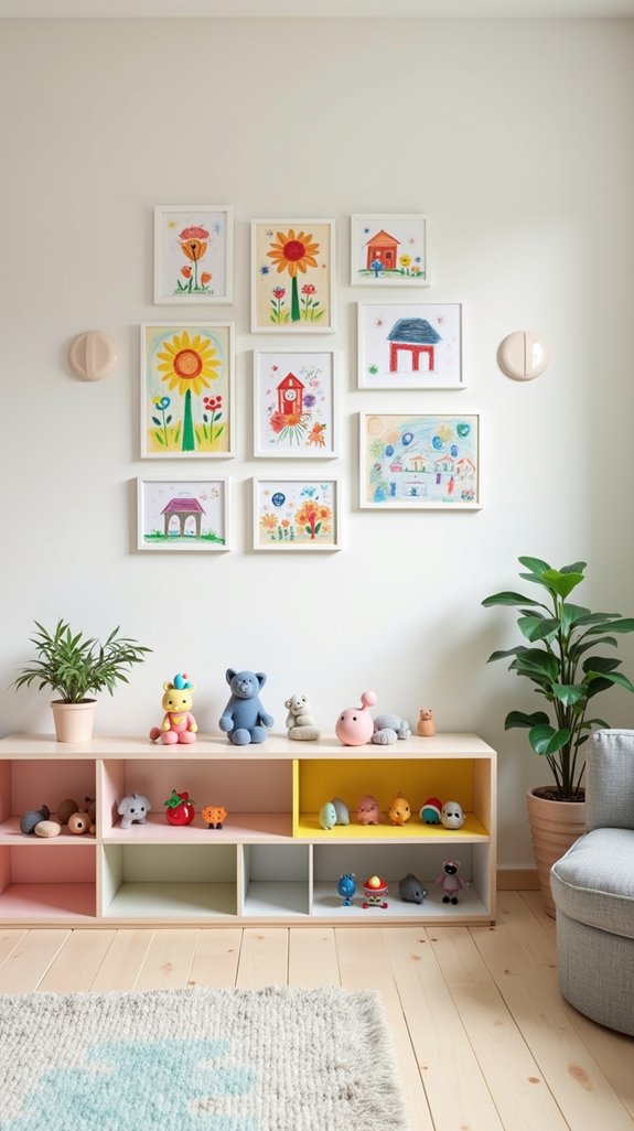 child s art gallery display