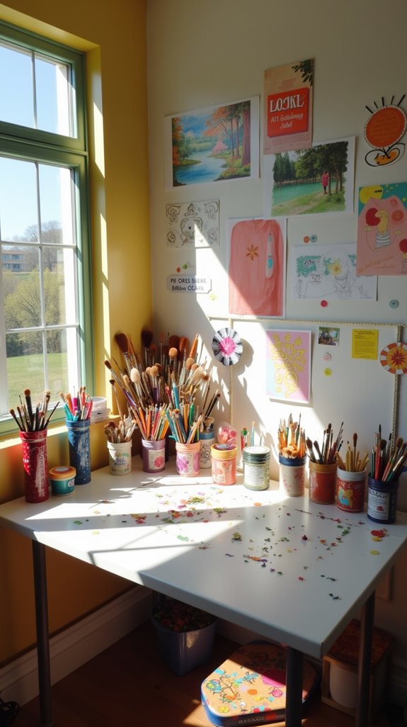 clean up station essentials organized