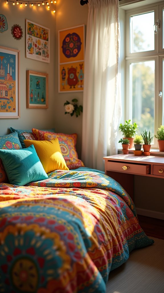 colorful bedding options available