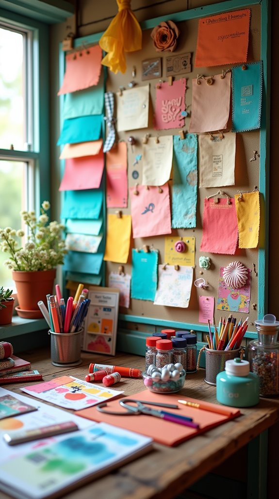 colorful craft inspiration board