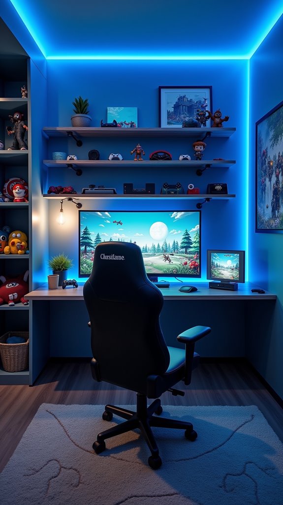 comfortable high tech gaming space