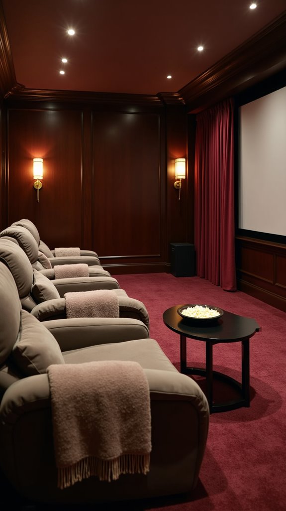 comfortable movie night seating
