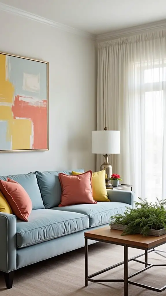 complementary colors for powder blue