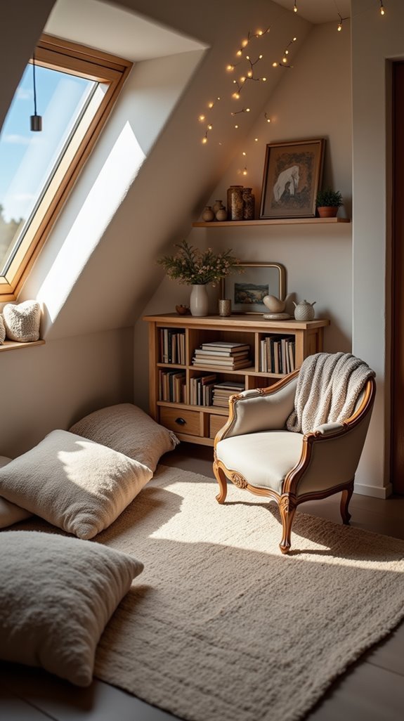 cozy attic reading retreat