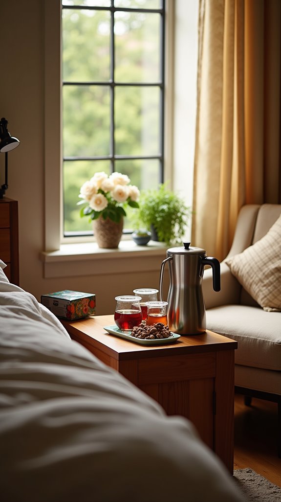 cozy beverage station setup