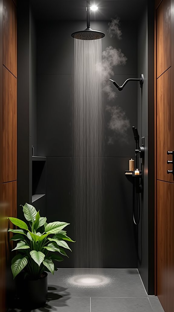 cozy black wood accents