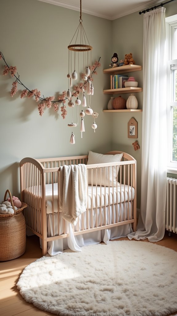 cozy bohemian nursery decor