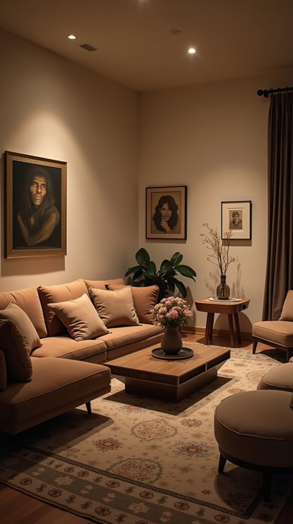 cozy conversational furniture arrangement