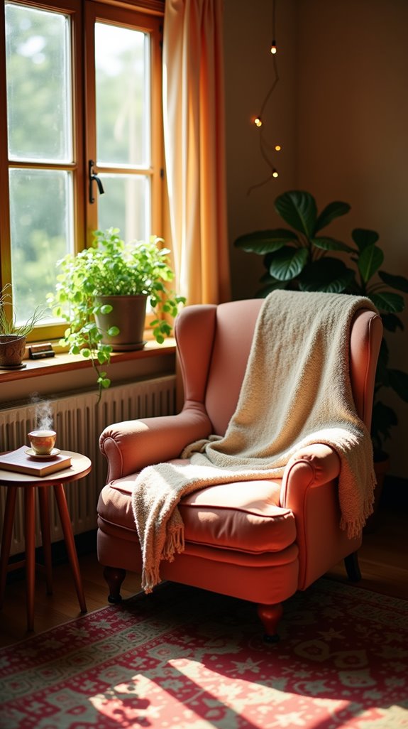 cozy corner with books