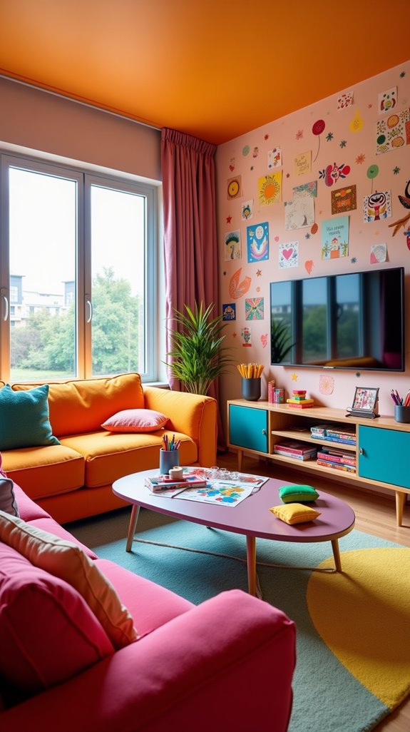 cozy entertainment living zone