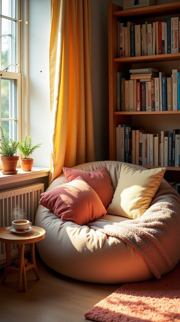 cozy escape with books
