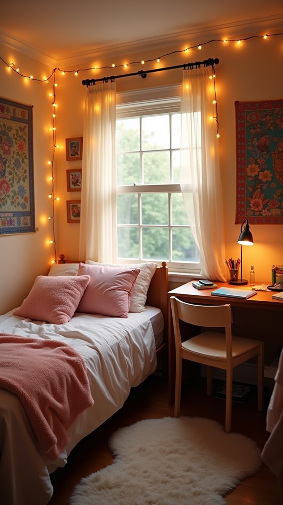 cozy fairy light ambiance