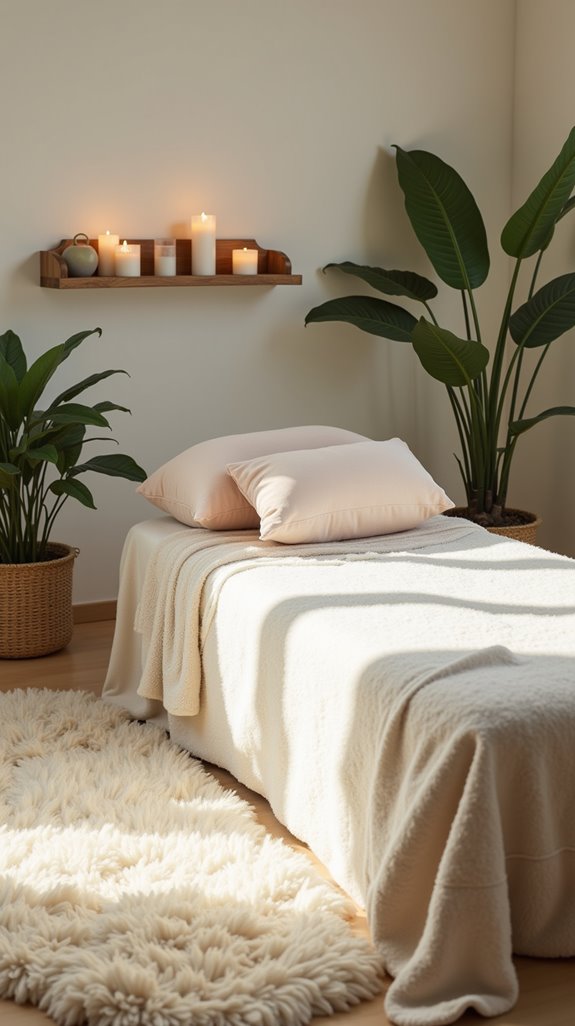 cozy massage room essentials