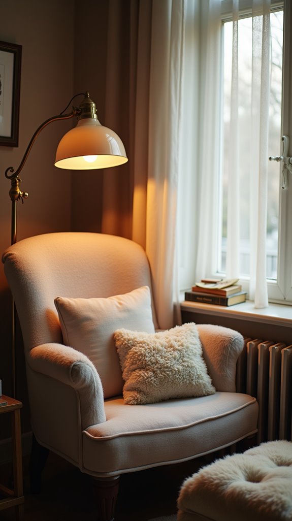 cozy nook with soft lighting