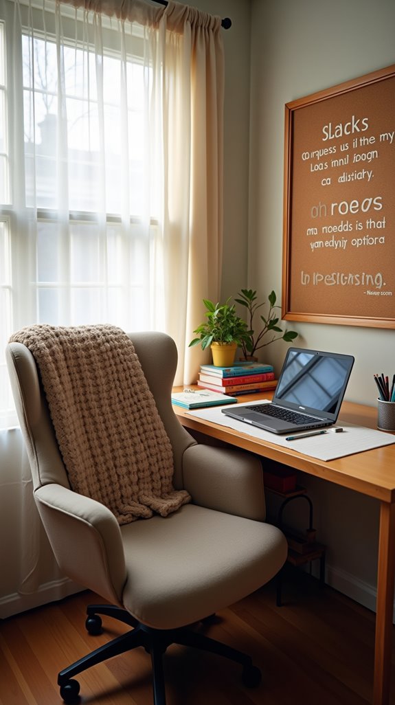 cozy organized study nook