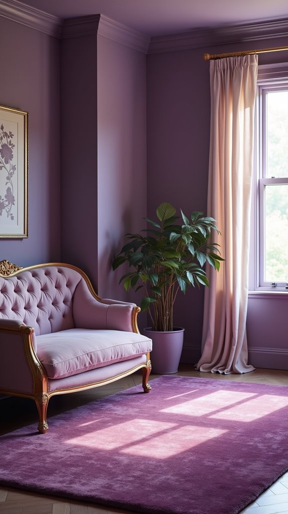 cozy purple area rug