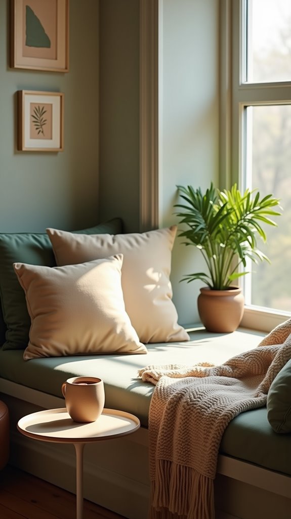 cozy reading nook setup