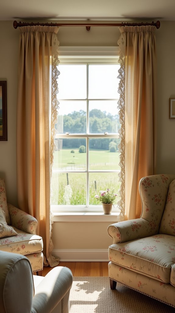 cozy rustic burlap curtains