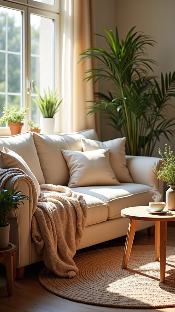 cozy soft textile layers