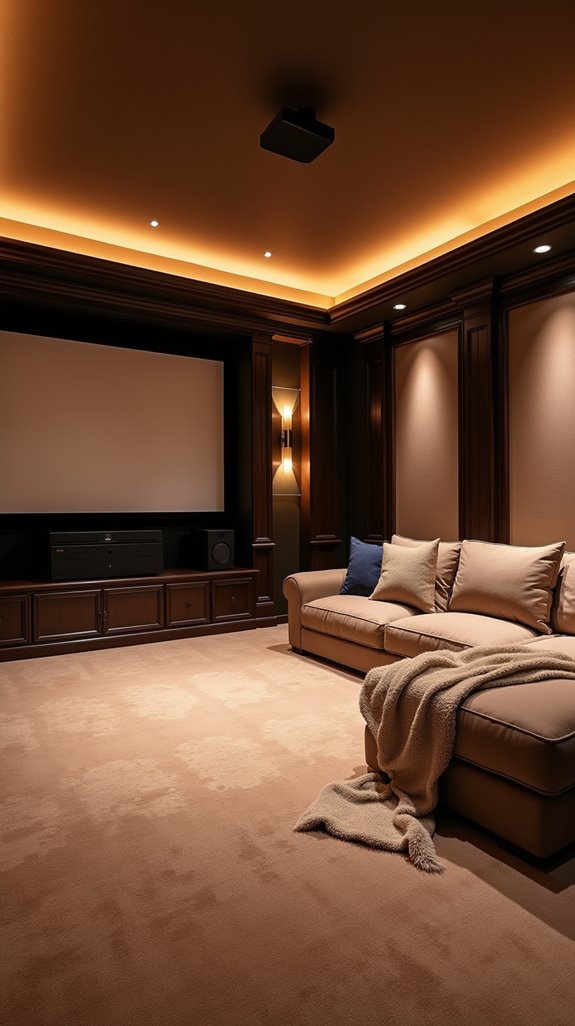 cozy sound absorbing carpeting design